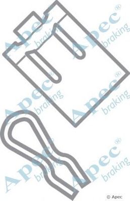 APEC BRAKING kit318 -  Комплектующие, тормозные колодки